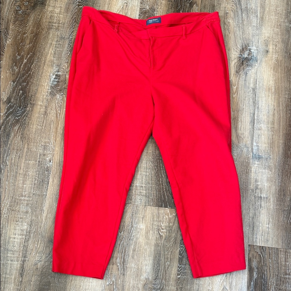 Old Navy Women's Red Ankle Pants